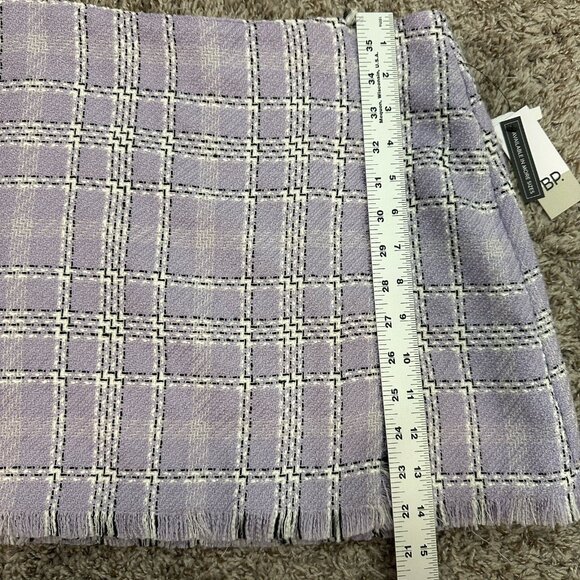 Y2K‎ 90s Purple Tweed Mini Skirt Plaid Coquette Clueless Preppy Classic Med NWT - Picture 9 of 10